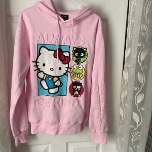 Hello Kitty and Friends Pink Hoodie Womens Size S Sanrio